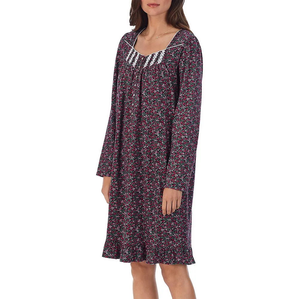 Eileen West Floral Short Nightgown