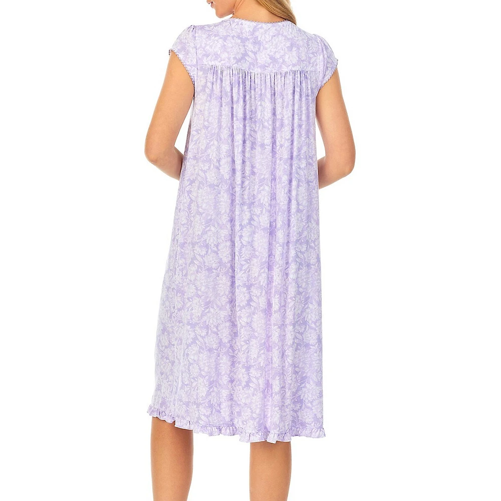 Eileen West Waltz Floral Jersey Nightgown