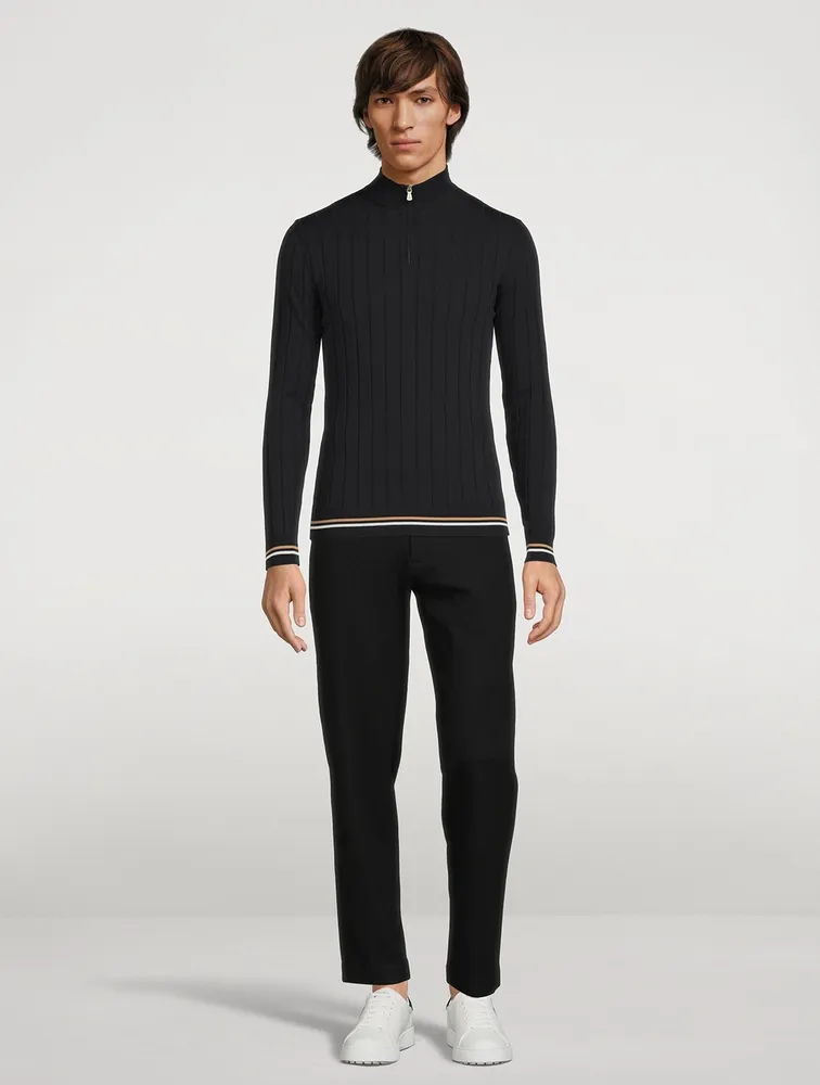 ELEVENTY Cotton Half-Zip Sweater