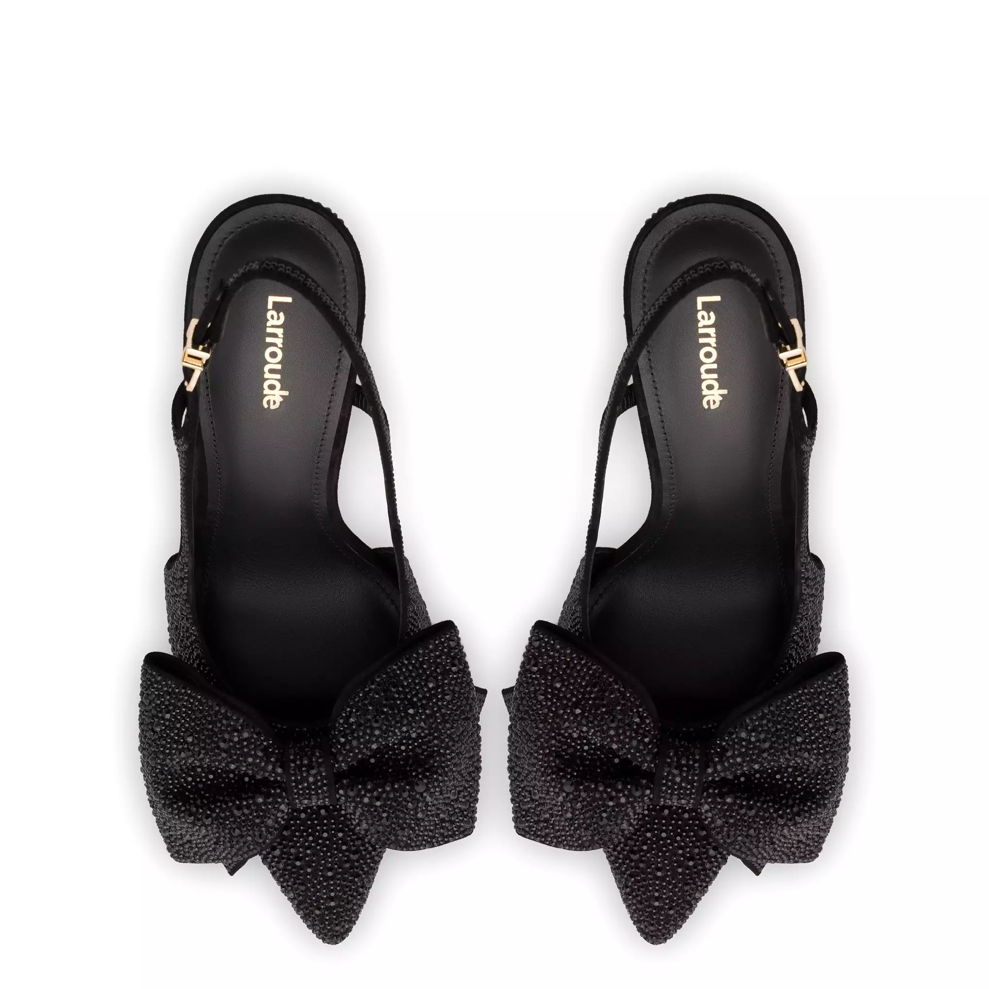 Elle Crystal Pump In Black Suede