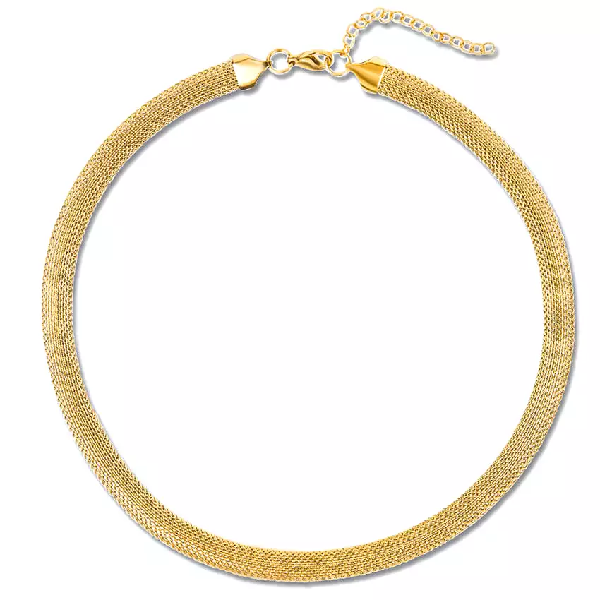 Ellie-Vail-Della-Mesh-Chain-Necklace-Gold