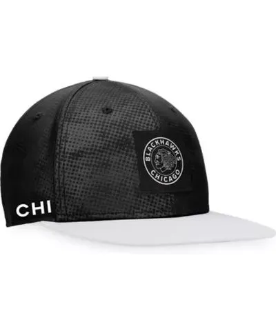 Fanatics Men's NHL Fanatics Black/White Chicago Blackhawks Authentic Pro Alternate Logo Snapback Hat