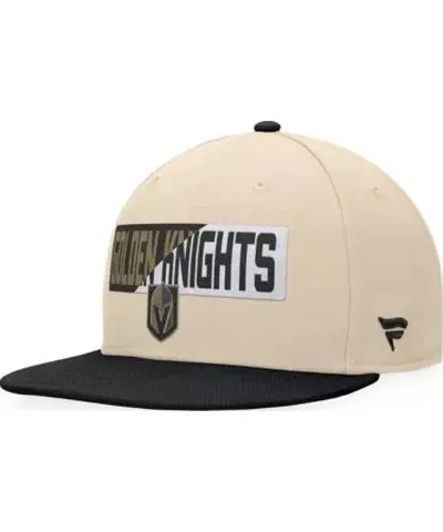 Fanatics Men's NHL Fanatics Cream/Black Vegas Golden Knights Goalaso Snapback Hat