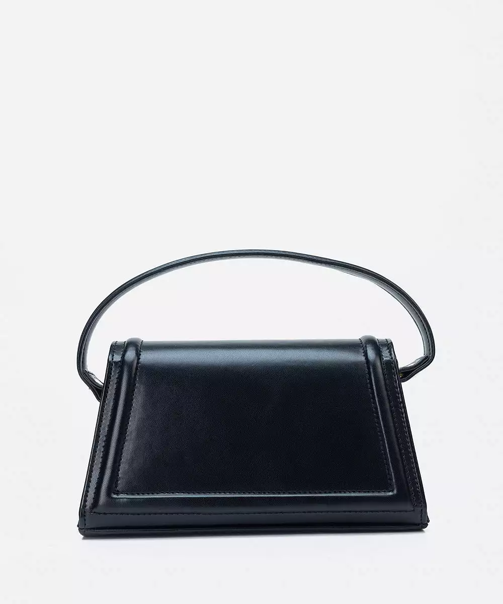 Faux Leather Top Handle Bag