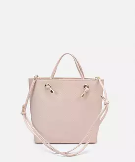 Faux Leather Top Handle Bag