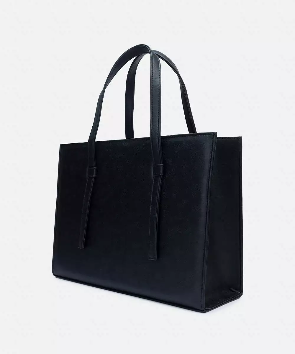 Faux Leather Tote Bag