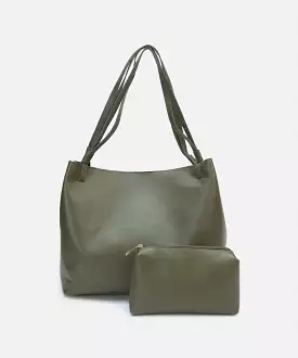 Faux Leather Tote Bag