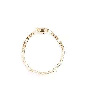 Figaro Bracelet in 14K Plated Brass