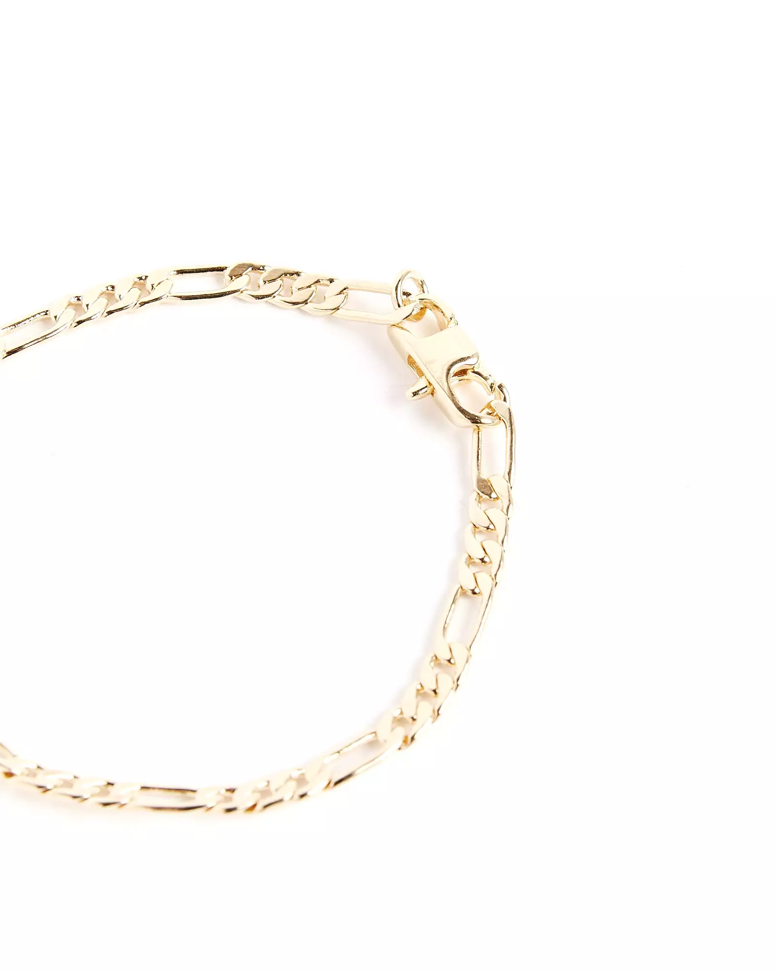 Figaro Bracelet in 14K Plated Brass