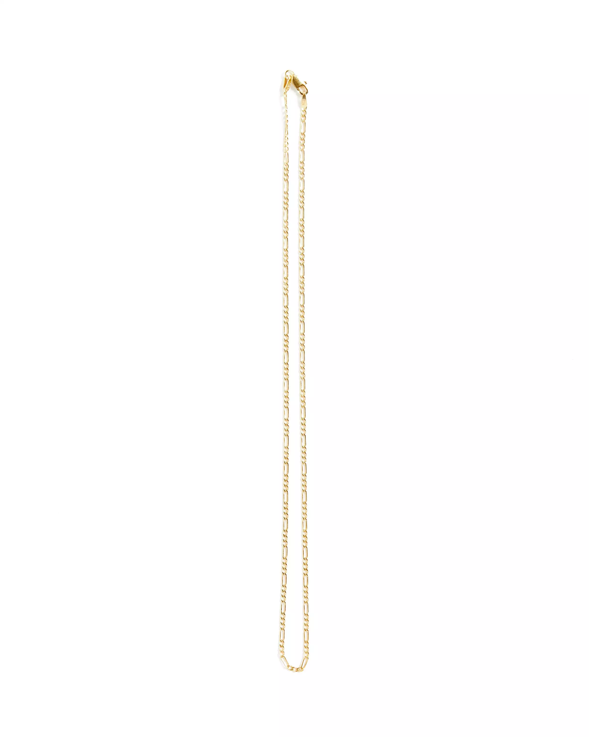 Figaro Chain Necklace in 14k Gold