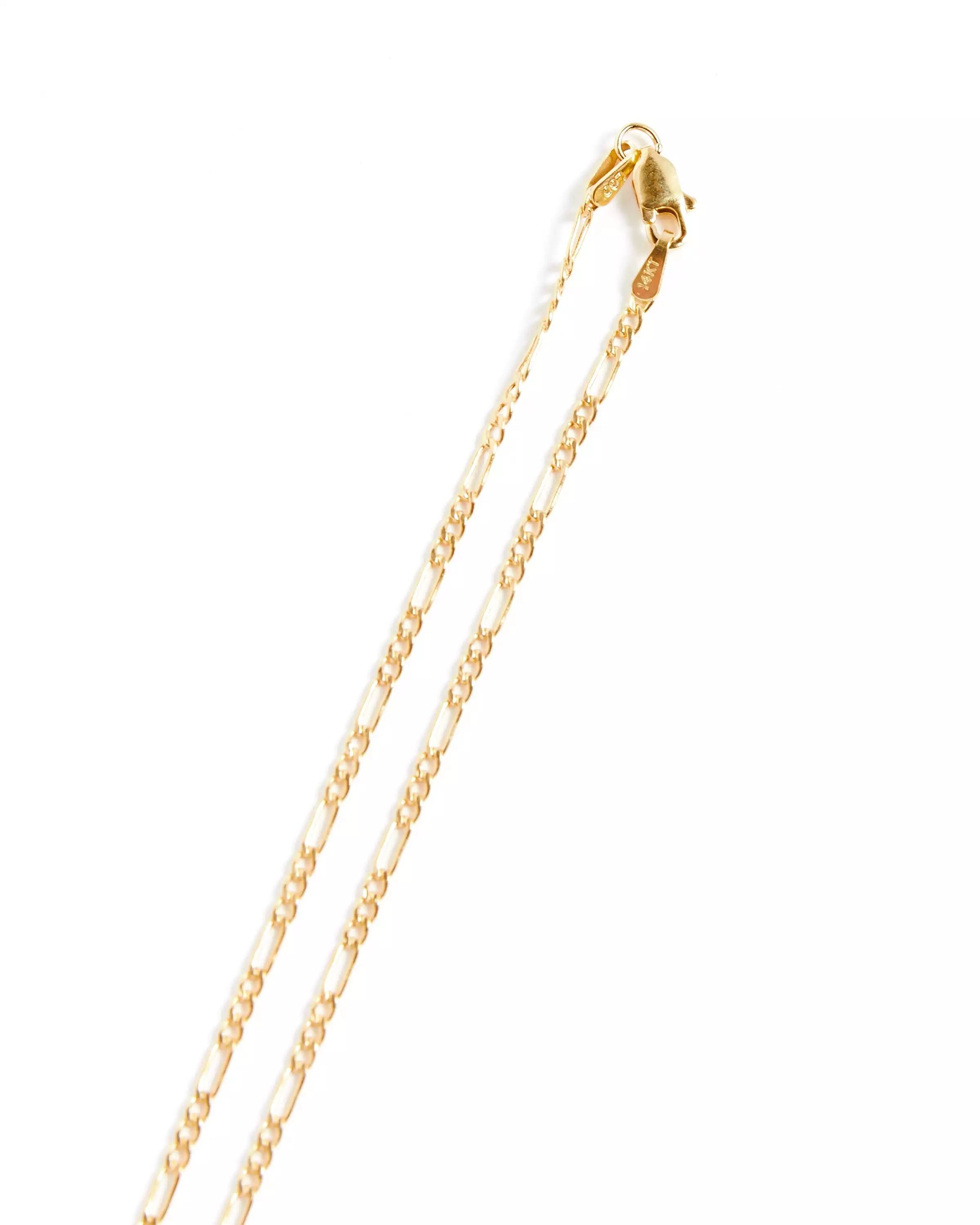 Figaro Chain Necklace in 14k Gold