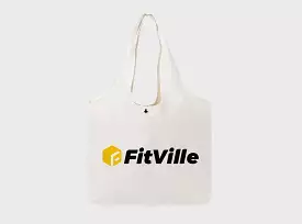 FitVille Double-Handle Canvas Tote Bag