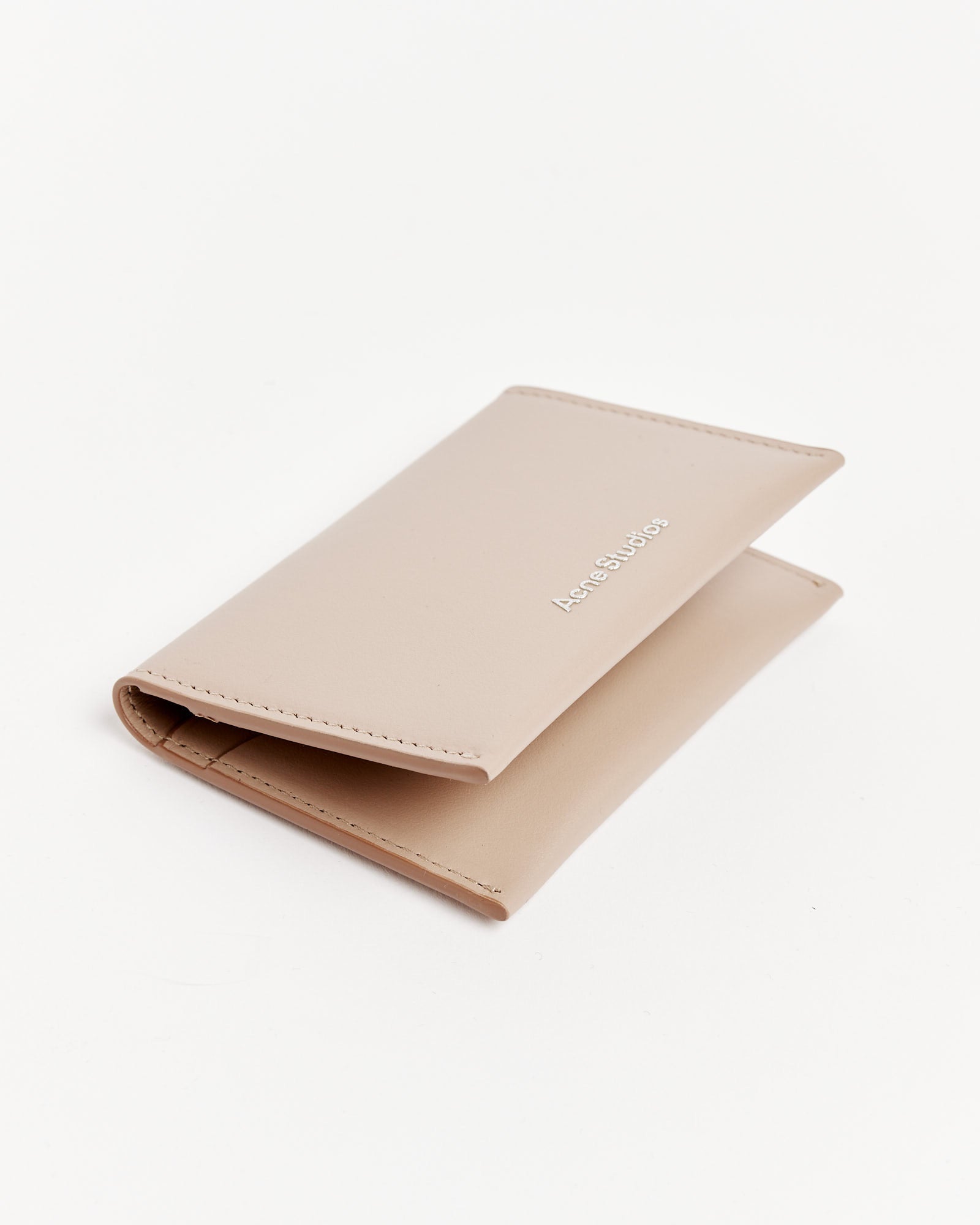 Folded Wallet in Taupe Beige