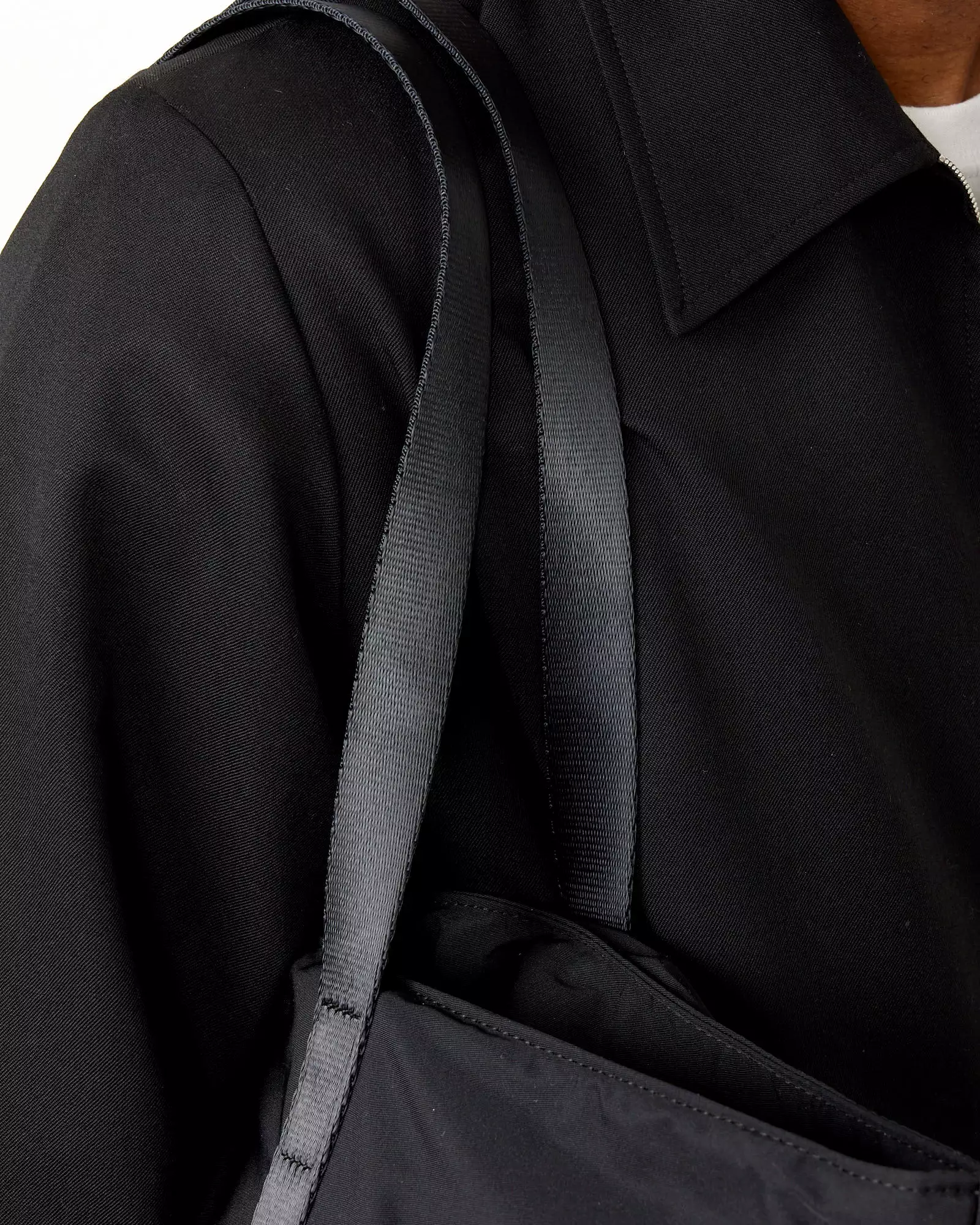 Gabardine Tote in Black