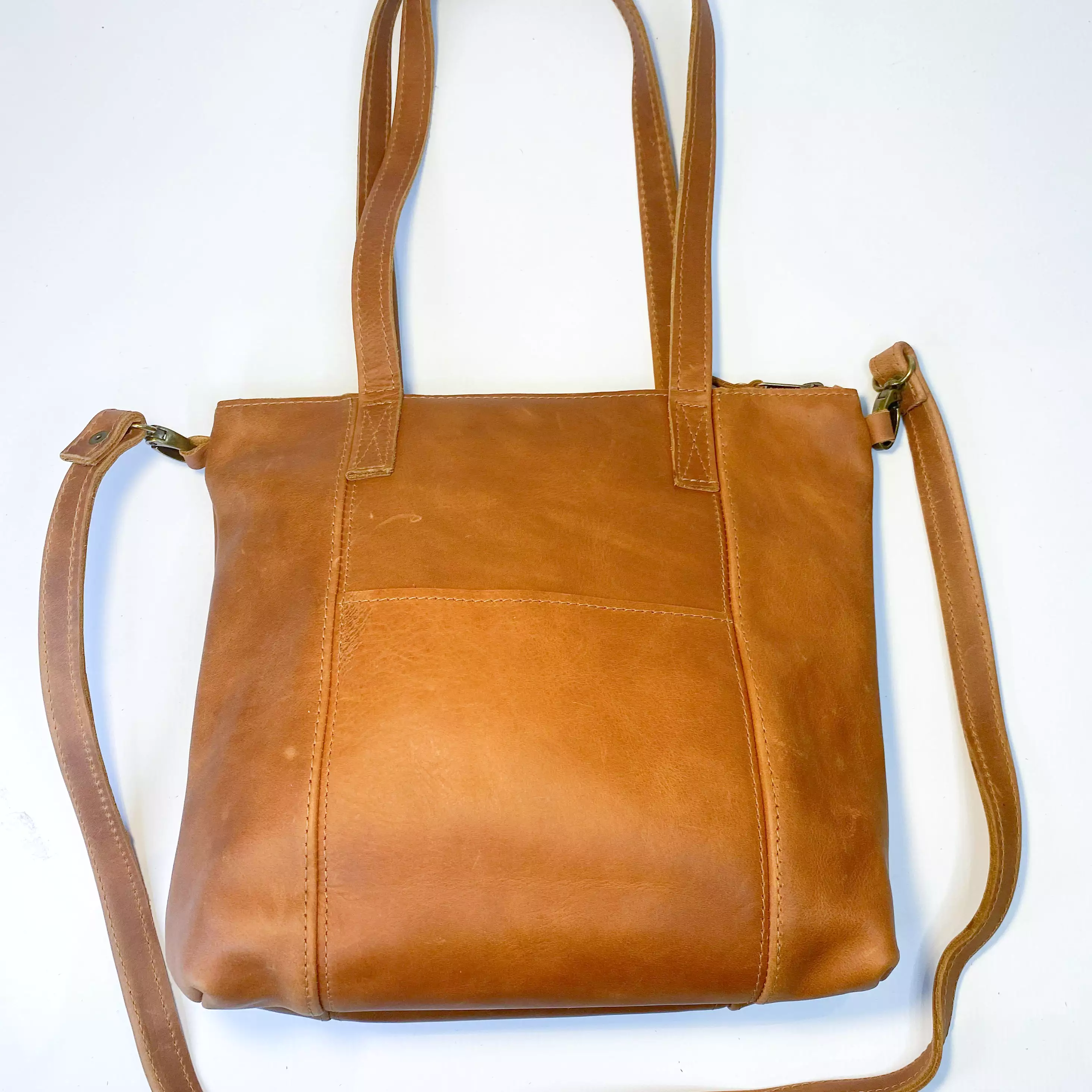 Gia leather tan tote bag