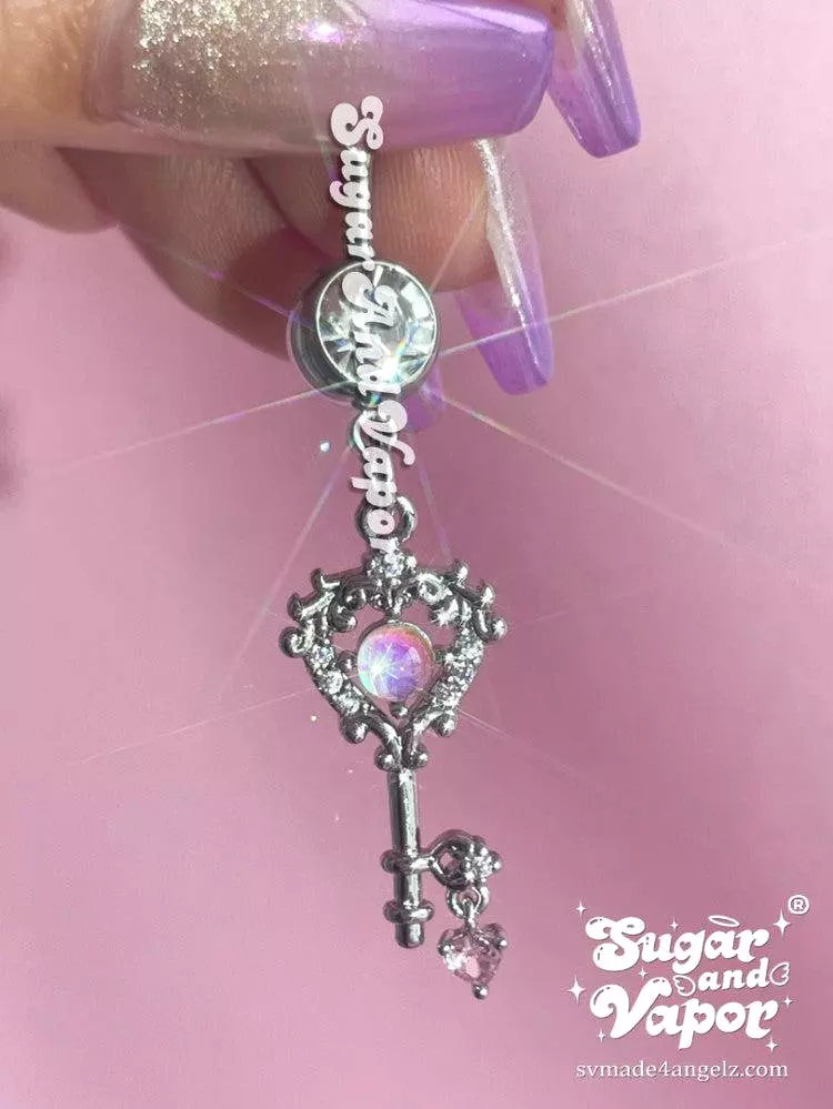 Girly Antique Key Belly Ring