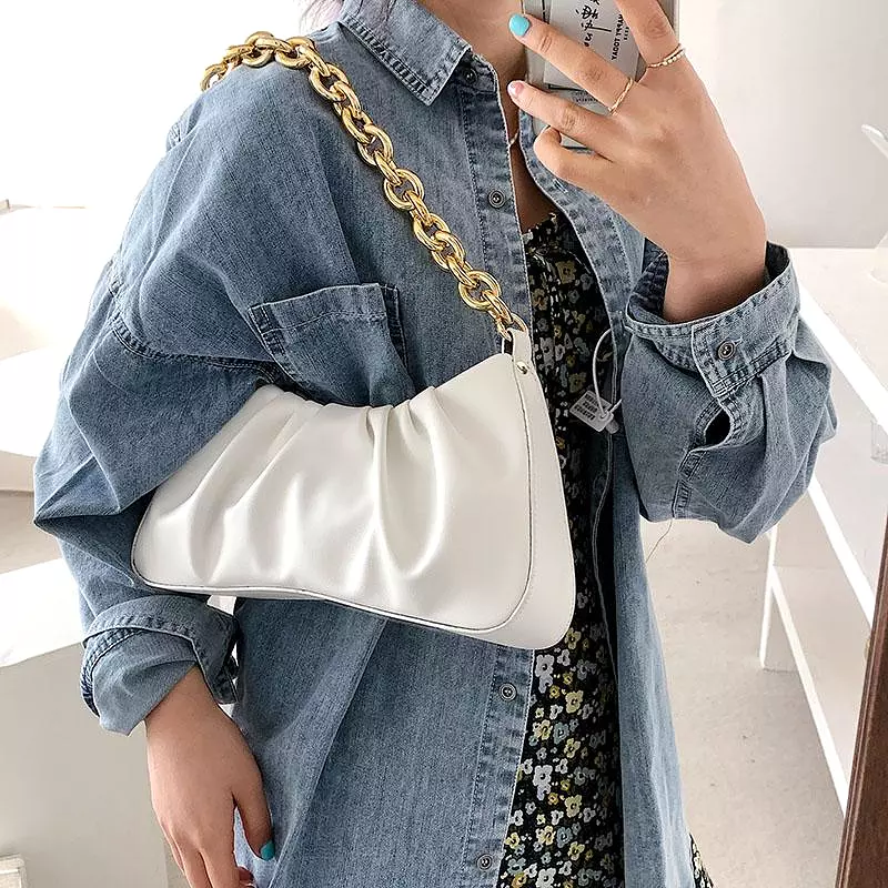 Gold Chain Cloud Bag