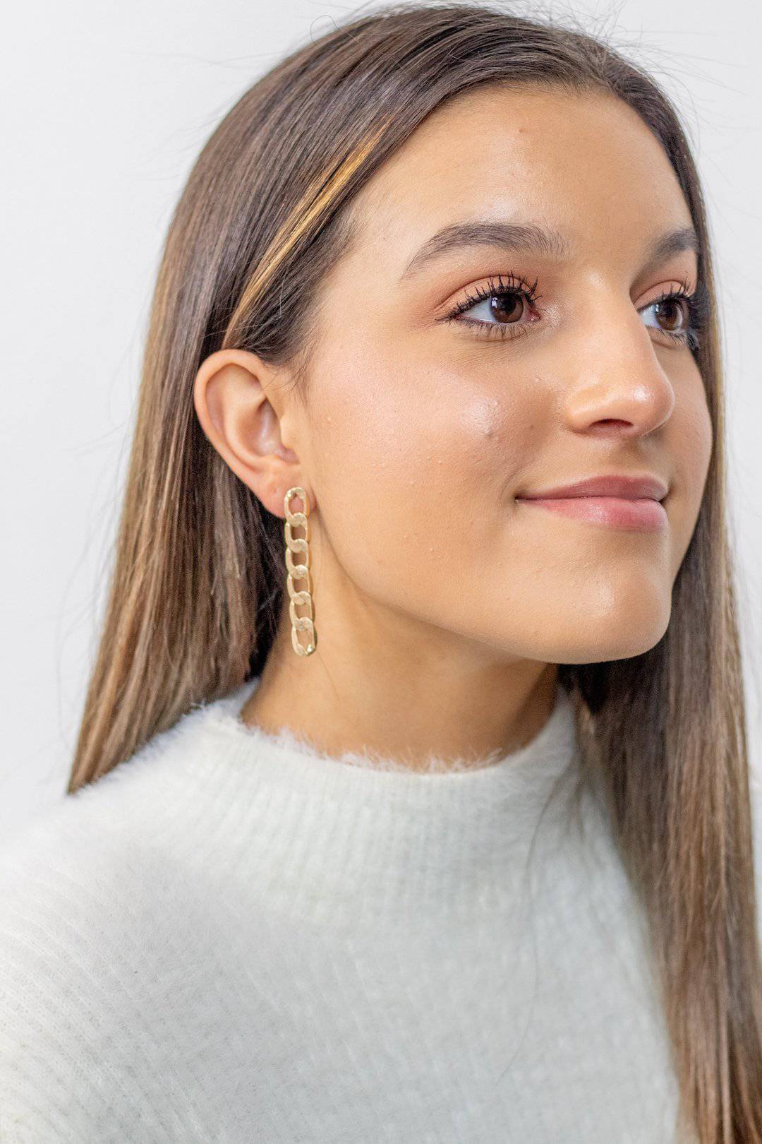 Gold Chain Link Earrings