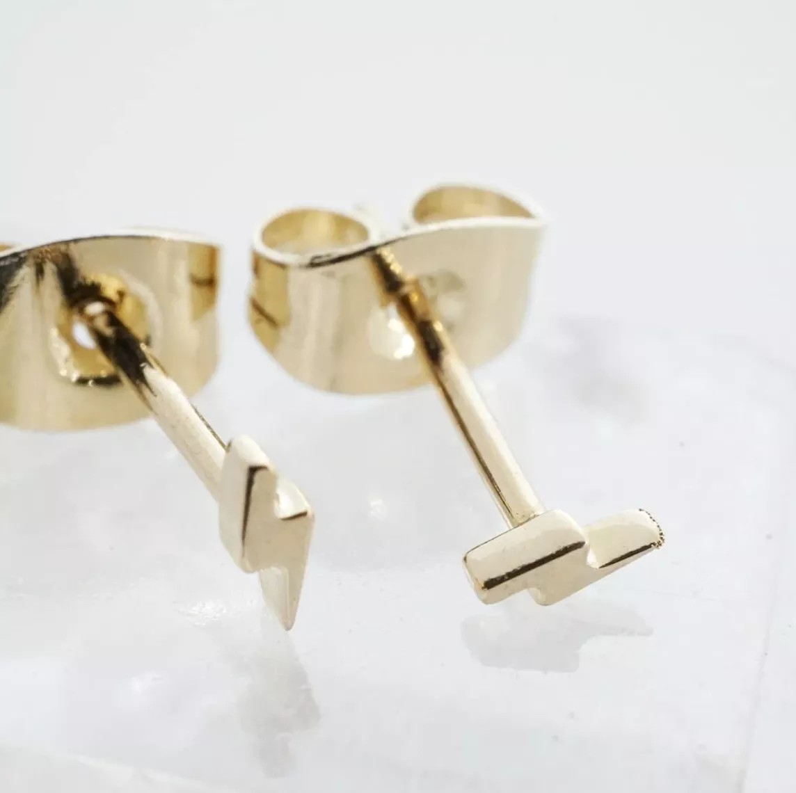 Gold Mini Lighting Stud Earrings