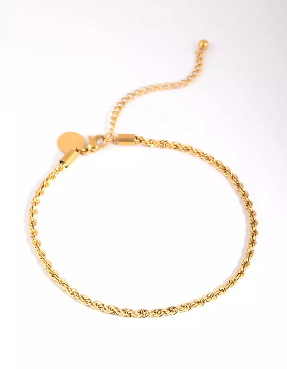 Gold Plated Stainless Steel Twisted Chain Anklet