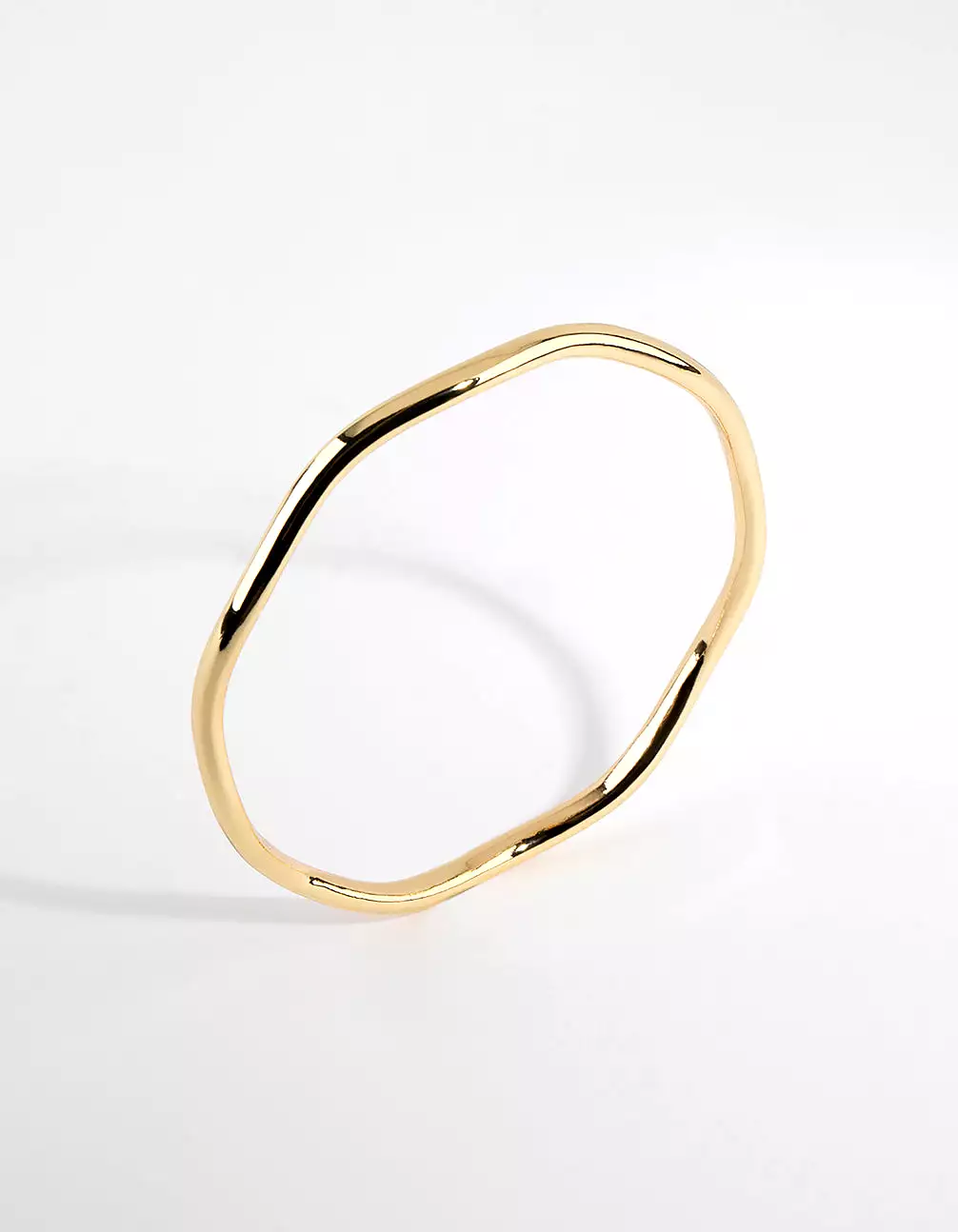 Gold Plated Thin Wavy Bangle