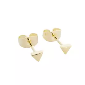 Gold Triangle Stud Earrings