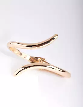 Gold Wrap Clamp Bangle