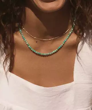 Gorjana Carter Gemstone Necklace - Blue Amazonite