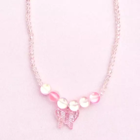 Great Pretenders Boutique Holo Pink Crystal Necklace