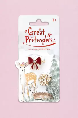 Great Pretenders - Holiday Bow & Snowflake Rings