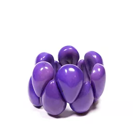 Handmade Tagua Bracelet in Purple