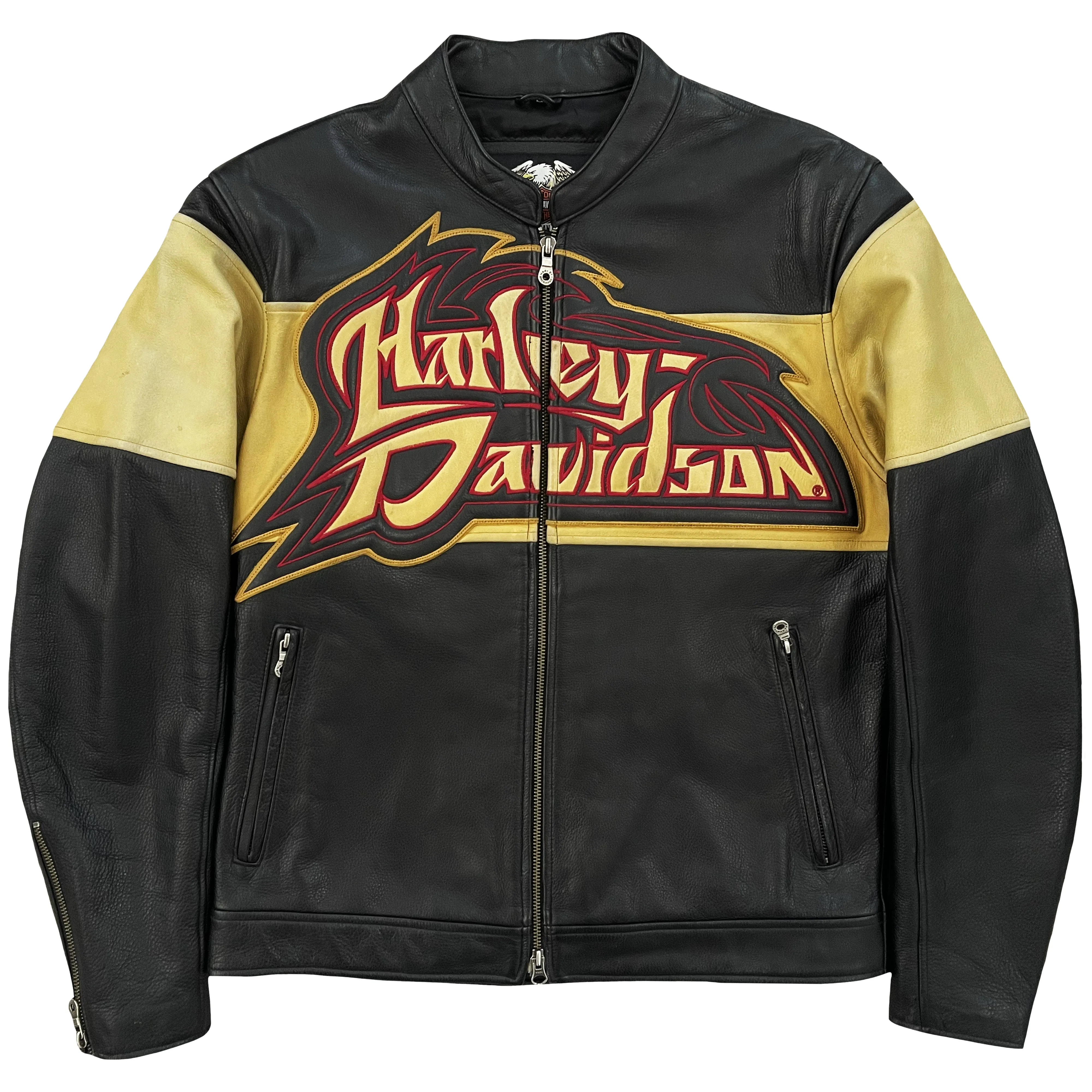 Harley Davidson Leather Racer Jacket - M