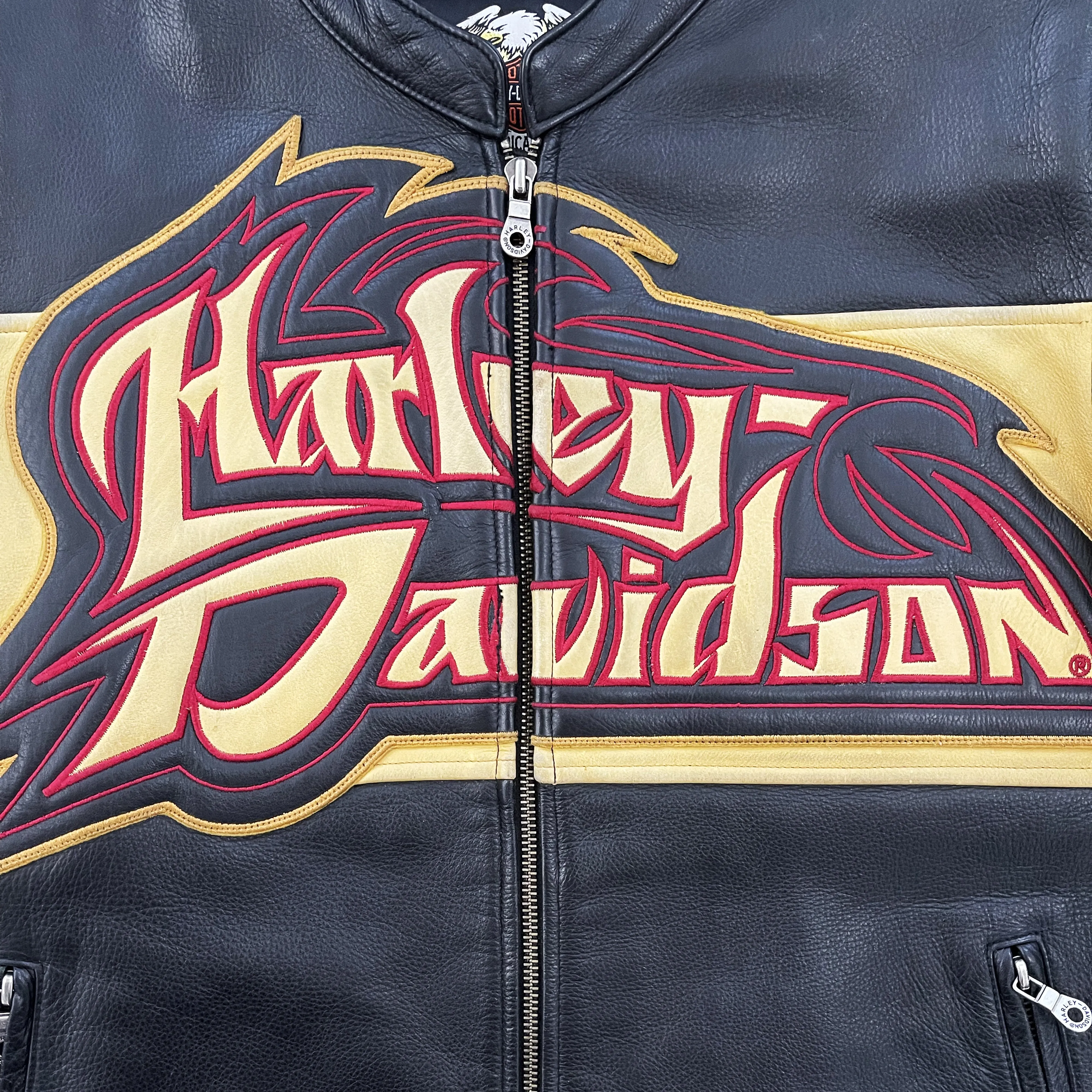 Harley Davidson Leather Racer Jacket - M