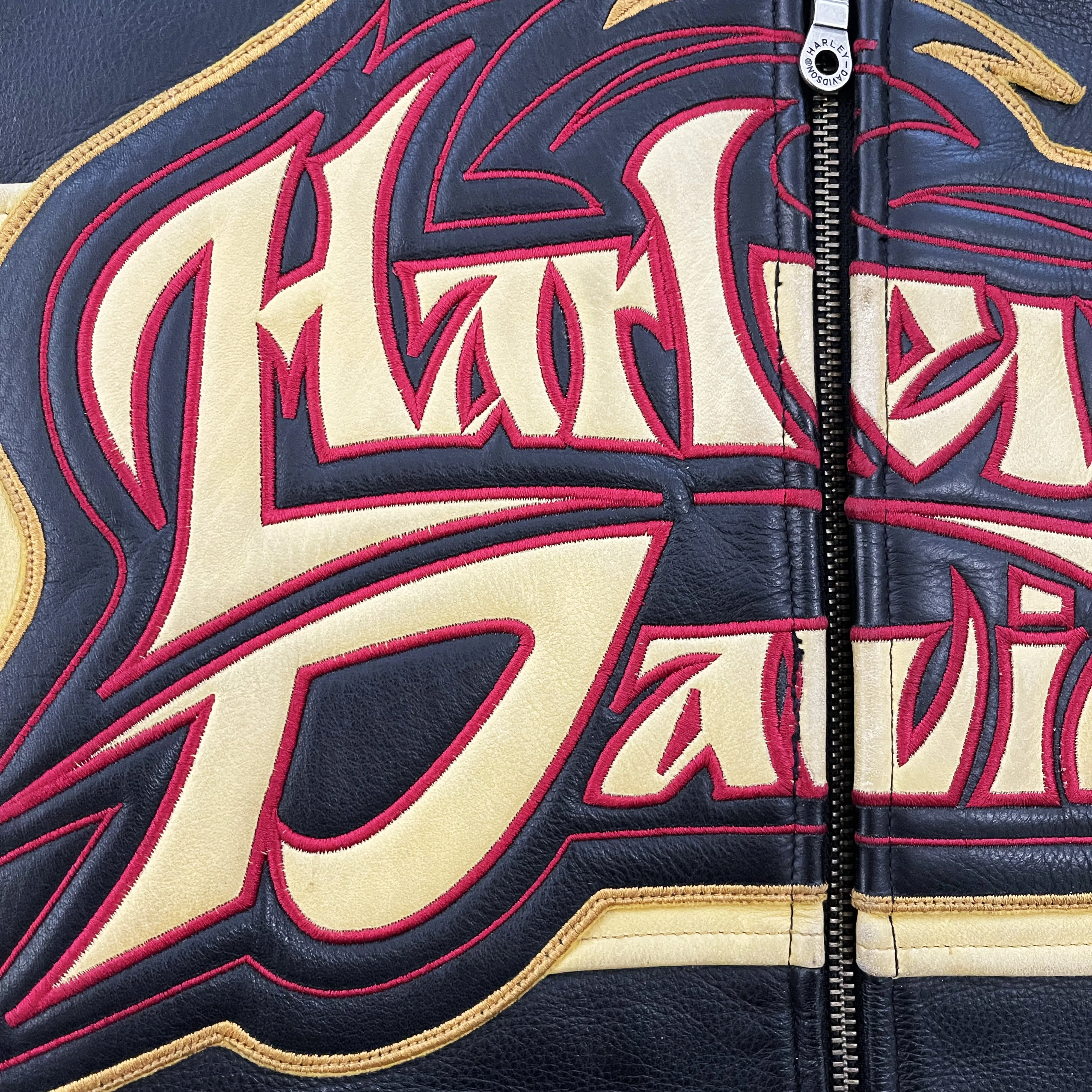 Harley Davidson Leather Racer Jacket - M