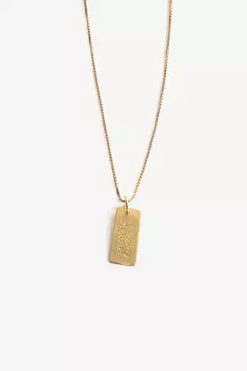 Heritage Tag Necklace | Gold