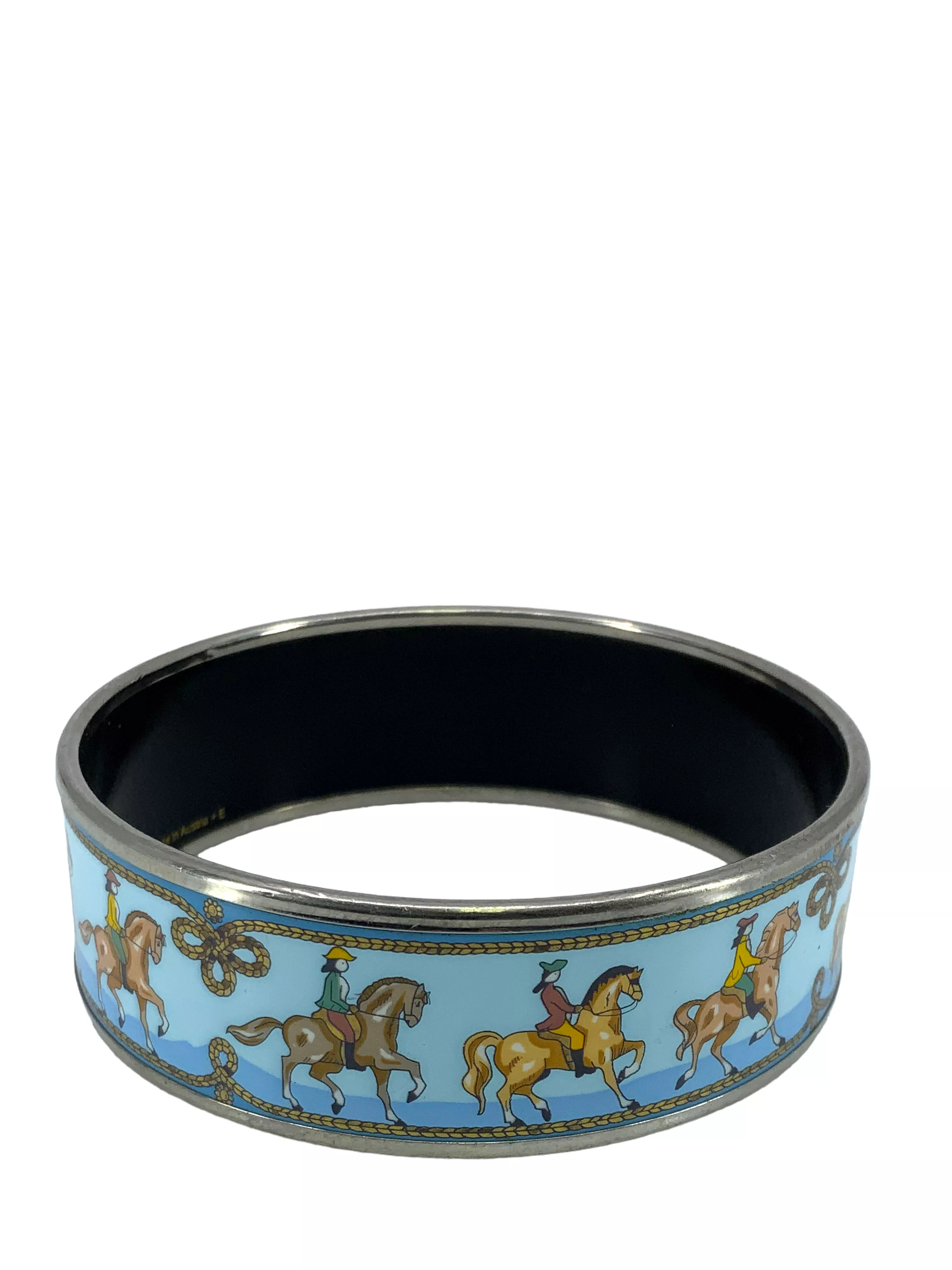 Hermes Printed Enamel Wide Bracelet 65