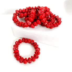 Hespera Exclusive Red Agate LUX Skull Bracelet