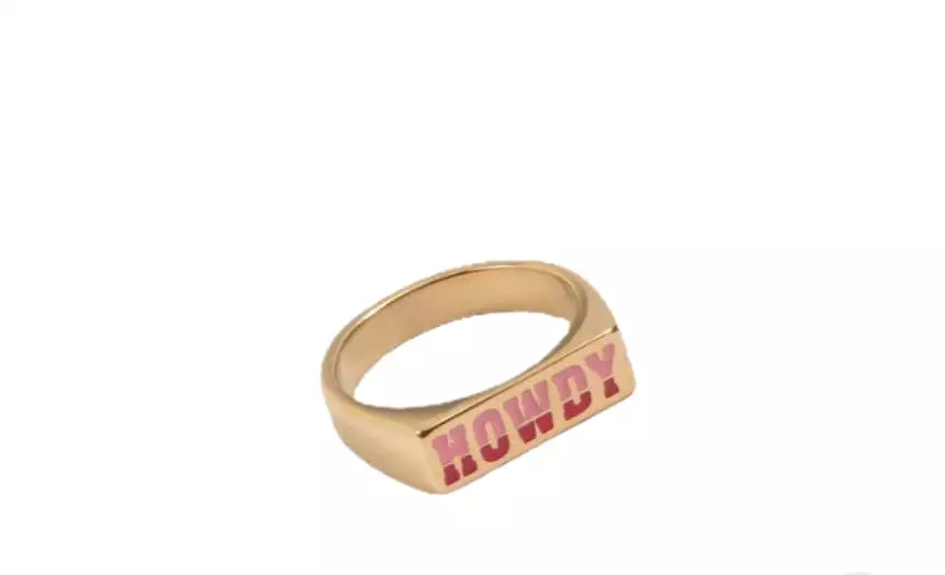 Howdy Gold Ring