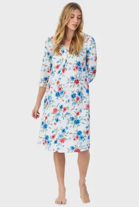 Icy Floral Waltz Nightgown