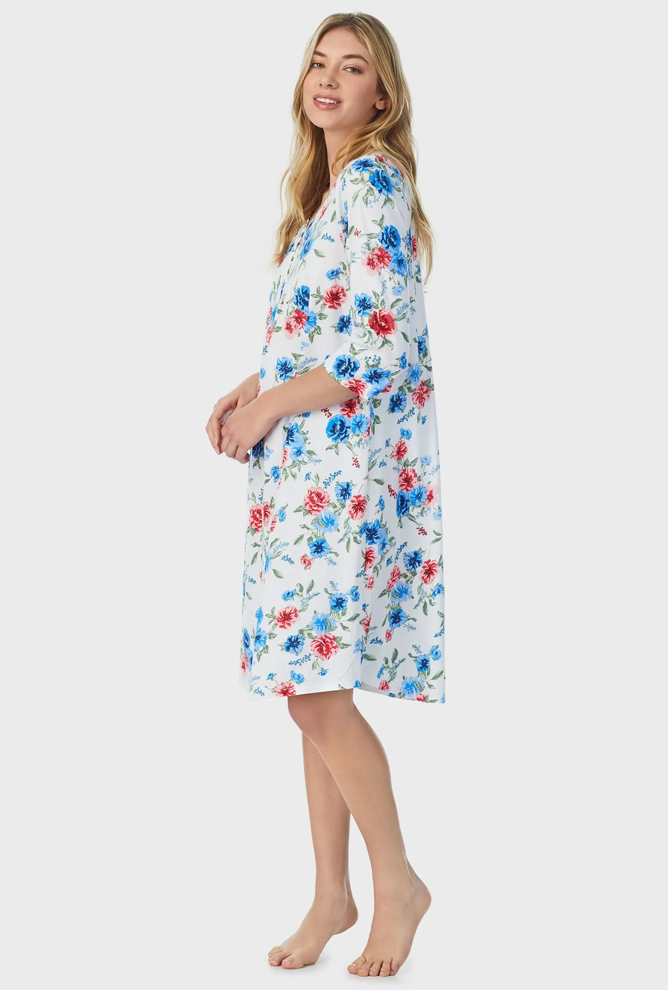 Icy Floral Waltz Nightgown