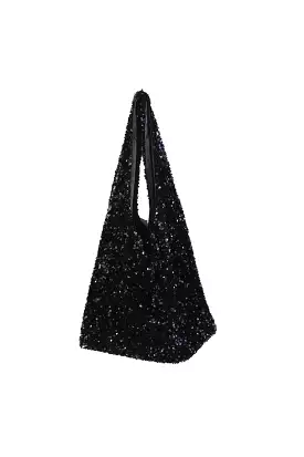 IN SEQUINS TOTE BLACK