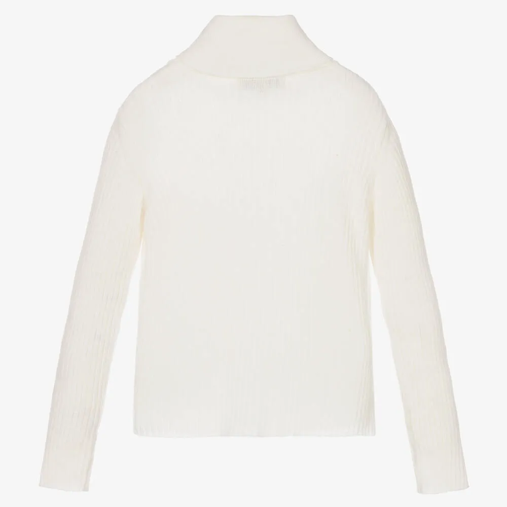 Ivory Lilly Roll Neck Sweater