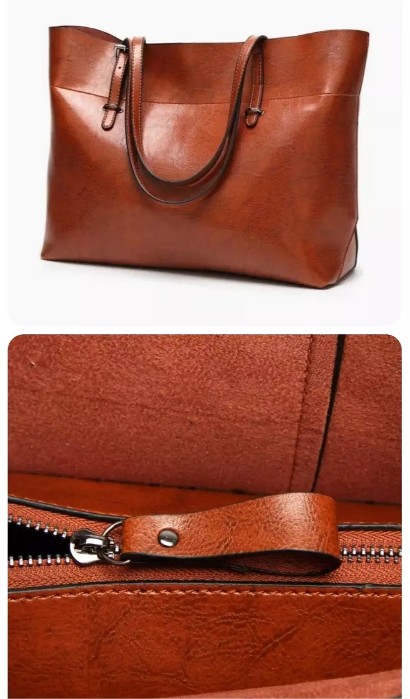 Jane Leather Tote Bag