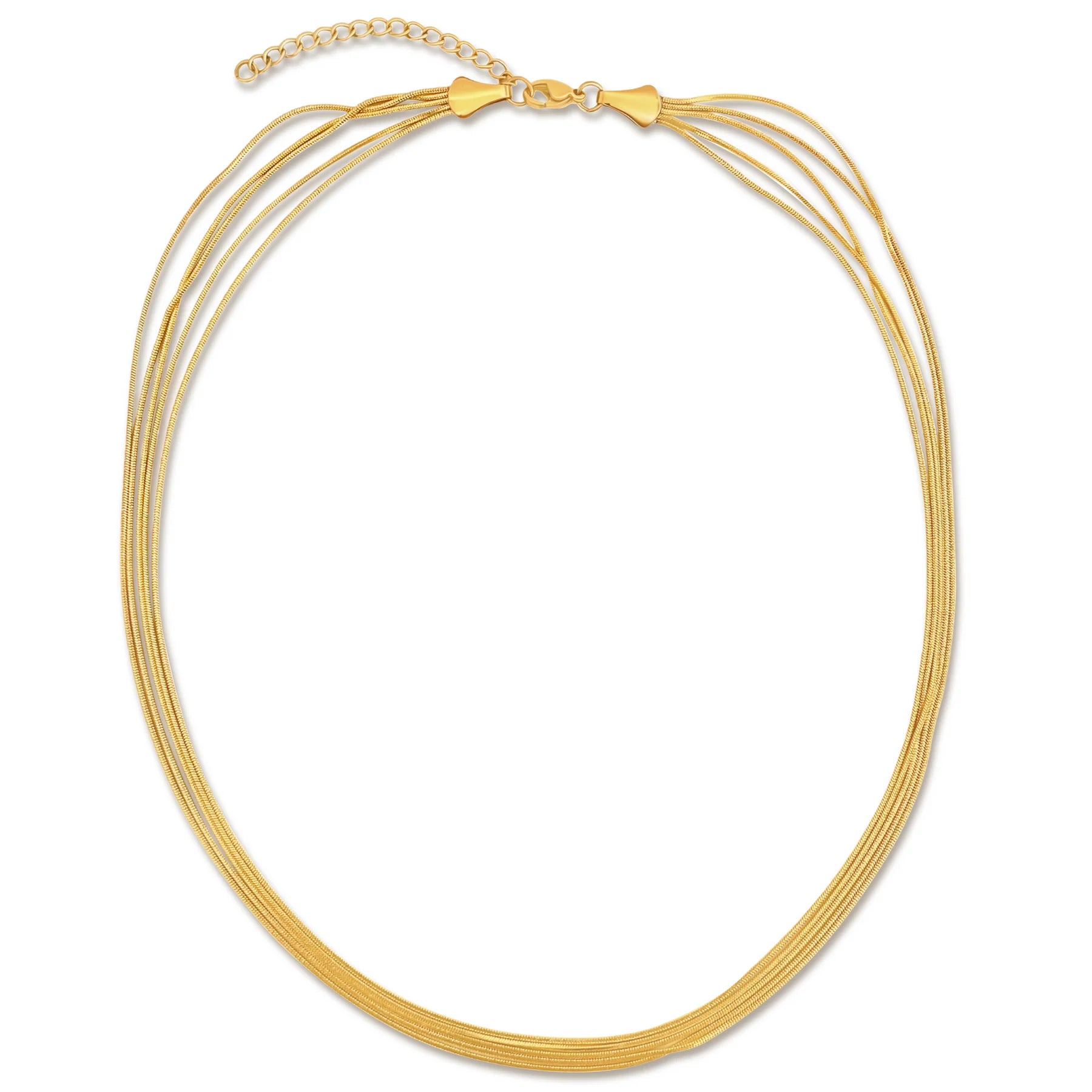 Justine Gold Layered Chain Necklace