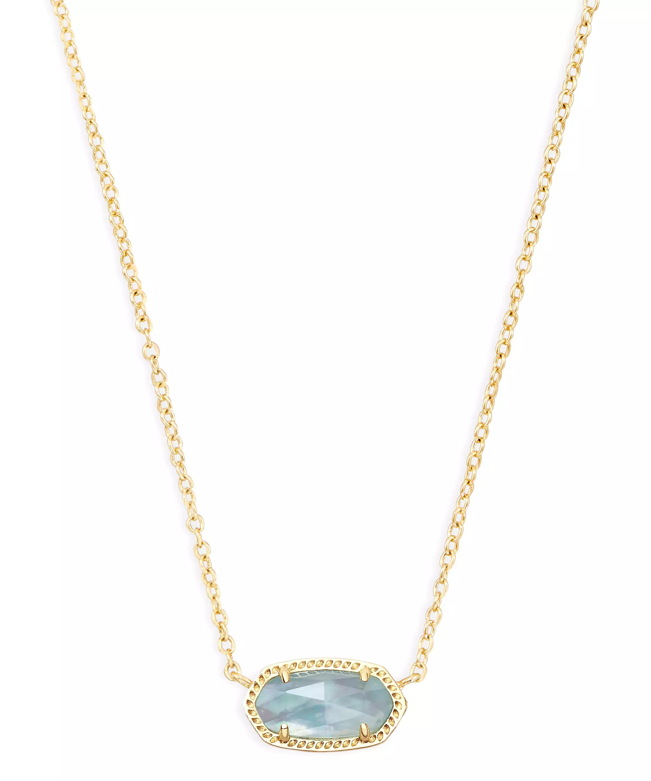 Kendra Scott Elisa Pendant Necklace - Light Blue Illusion/Gold