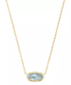 Kendra Scott Elisa Pendant Necklace - Light Blue Illusion/Gold