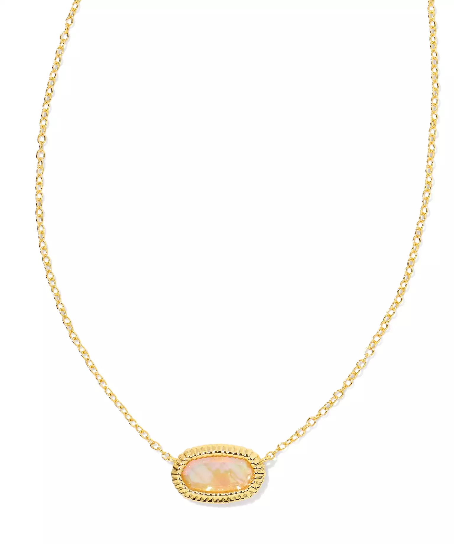 Kendra Scott Elisa Ridge Frame Necklace - Gold/Golden Abalone, Gold/Azalea Illusion, Gold/Indigo Watercolor OR Silver/Ivory MOP