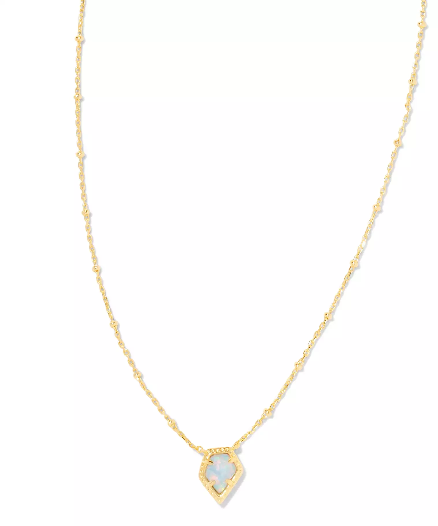 Kendra Scott Framed Tess Satellite Short Pendant Necklace - Light Blue, Rose Pink OR Iridescent Drusy