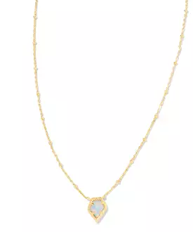 Kendra Scott Framed Tess Satellite Short Pendant Necklace - Light Blue, Rose Pink OR Iridescent Drusy