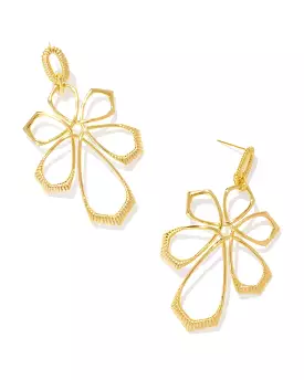 Kendra Scott Gold Layne Metal Statement Earrings